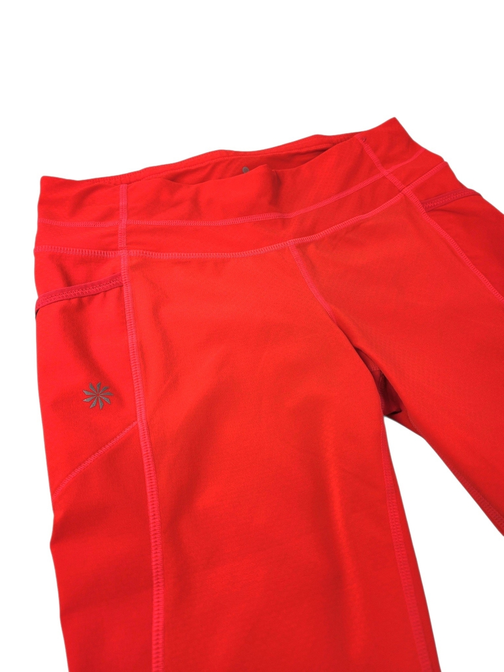 Athleta Relay Capri Leggings Women’s Small Coral Orange Cropped Athletic Yoga - Picture 2 of 12